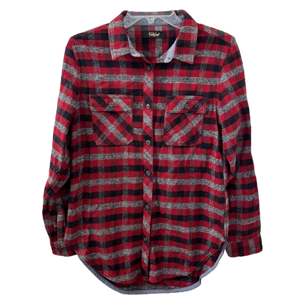 FarWest Plaid Flannel Shacket